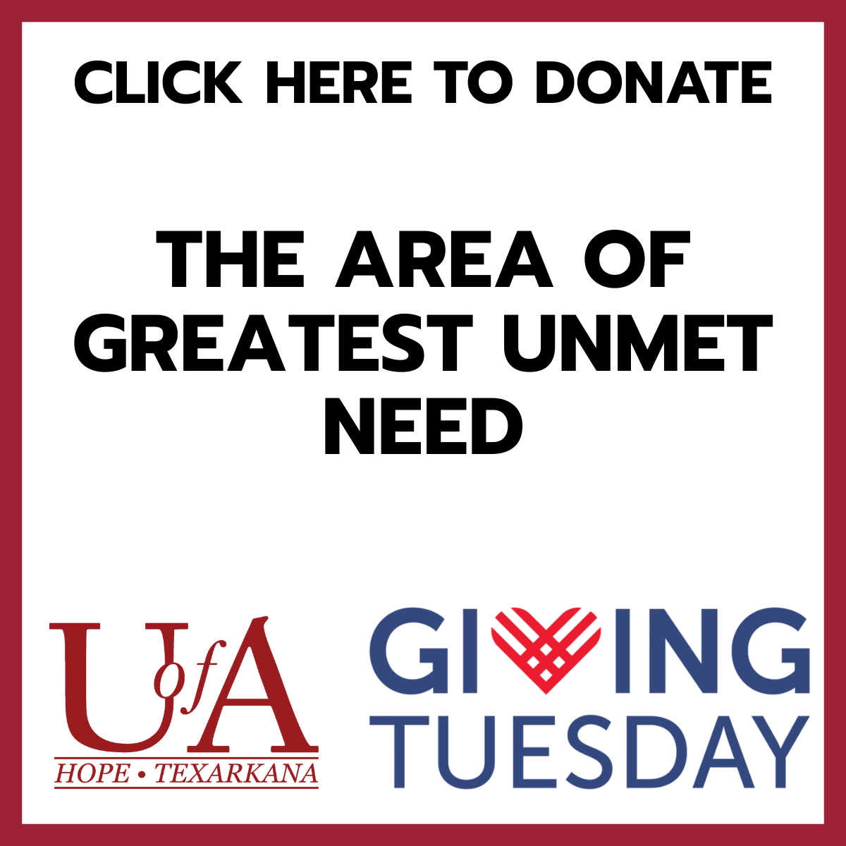 The Area of Greatest Unmet Need